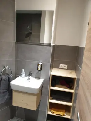 Ein Badezimmer in der Unterkunft Beim Hooch. Lisbeth