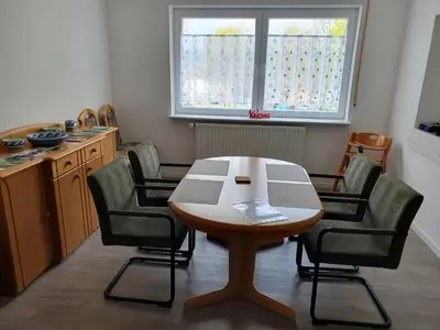 Ein Sitzbereich in der Unterkunft Ferienwohnungen Ilona Blick