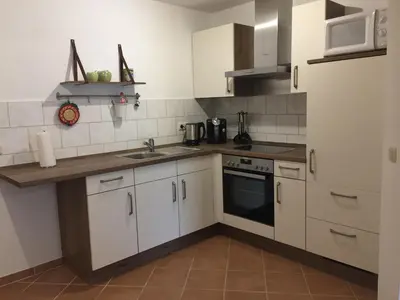 Küche/Küchenzeile in der Unterkunft Ferienwohnung Katrin