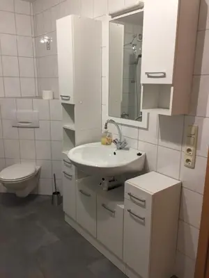 Ein Badezimmer in der Unterkunft Ferienwohnung Katrin
