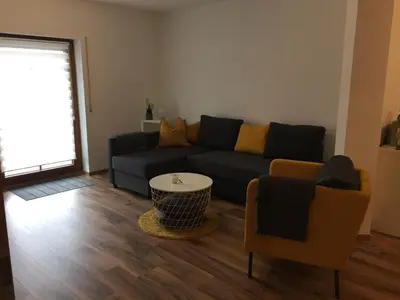 Ein Sitzbereich in der Unterkunft Ferienwohnung Katrin