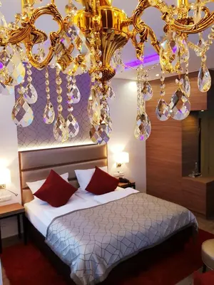 Ein Bett oder Betten in einem Zimmer der Unterkunft Hotel am Markt Bacharach