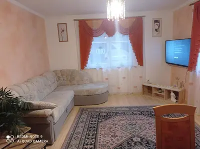 Ein Sitzbereich in der Unterkunft Ferienwohnung Idarblick
