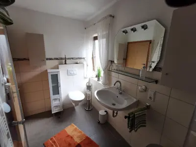Ein Badezimmer in der Unterkunft Ferienwohnung Moselblick