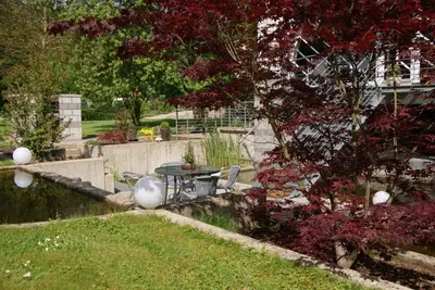 Ein Garten an der Unterkunft Ferienwohnung 