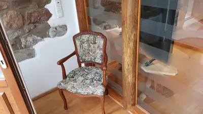 Ein Sitzbereich in der Unterkunft Toscanahaus
