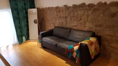 Ein Sitzbereich in der Unterkunft Toscanahaus