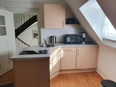 Küche/Küchenzeile in der Unterkunft Kutscherhaus auf der Sauerburg