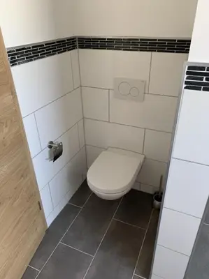 Ein Badezimmer in der Unterkunft Zum Rheinblick