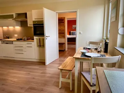 Küche/Küchenzeile in der Unterkunft Roosartige Ferien - Ferienwohnung im Hanswieschen - Oberwesel Bacharach