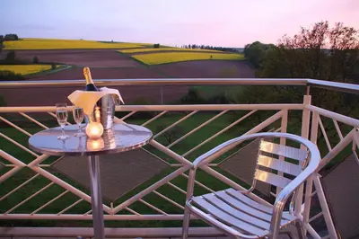 Ein Balkon oder eine Terrasse in der Unterkunft Zur Morschbach