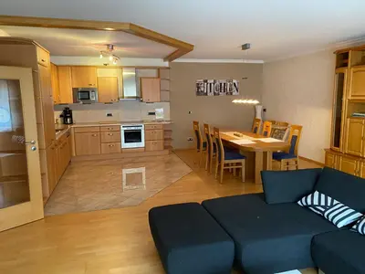 Küche/Küchenzeile in der Unterkunft Ferienwohnung Kunstmeile