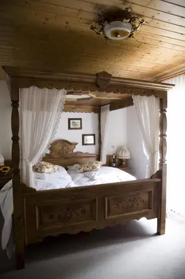 Ein Bett oder Betten in einem Zimmer der Unterkunft Landhotel am Wenzelbach