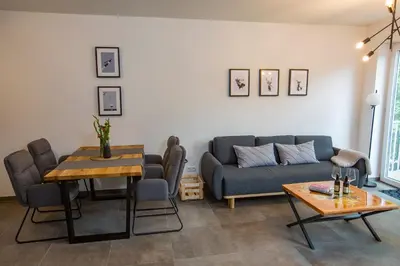 Ein Sitzbereich in der Unterkunft Ahr-Palais