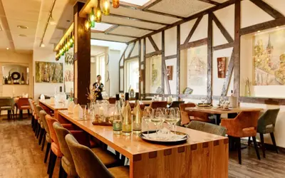 Getränke in der Unterkunft Hotel Zeltinger-Hof - Gasthaus des Rieslings