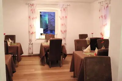 Ein Sitzbereich in der Unterkunft Hotel Feldmaus
