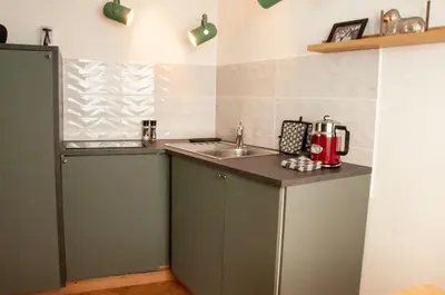 Küche/Küchenzeile in der Unterkunft Ferienwohnung Marion