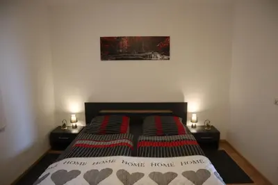 Ein Bett oder Betten in einem Zimmer der Unterkunft Ferienwohung am Traumpfad