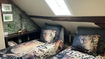Ein Sitzbereich in der Unterkunft Happy Hippo Haus