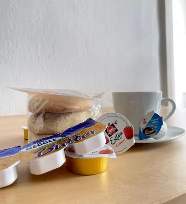 Frühstücksoptionen für Gäste der Unterkunft Ferienwohnung Zur alten Schmiede