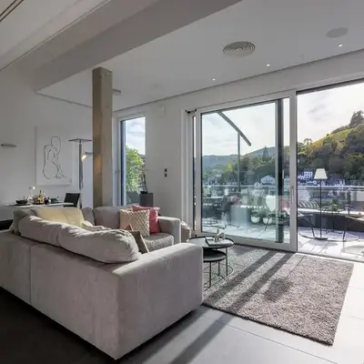 Neu PENTHOUSE MoselTop Luxus Design Klima 2P