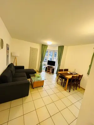 Ein Sitzbereich in der Unterkunft Haus Ambros