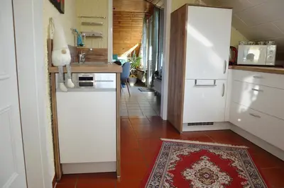 Küche/Küchenzeile in der Unterkunft Ferienwohnung Auszeit Waxweiler