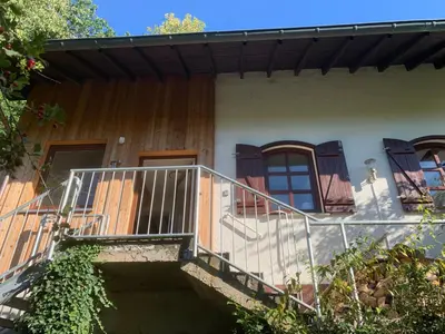 Ein Balkon oder eine Terrasse in der Unterkunft Waldhaus Sommerau
