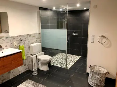 Ein Badezimmer in der Unterkunft Ferienwohnung Vergissmeinnicht