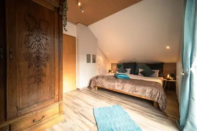 Ein Bett oder Betten in einem Zimmer der Unterkunft Balkon Zimmer - Apartment