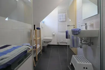Ein Badezimmer in der Unterkunft Ferienhaus Däschinger Der goldene Mond