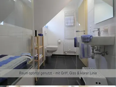 Ein Badezimmer in der Unterkunft Ferienhaus Däschinger Der goldene Mond