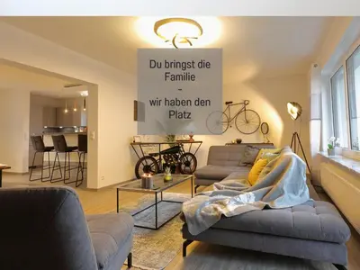 Ein Sitzbereich in der Unterkunft Ferienhaus Däschinger