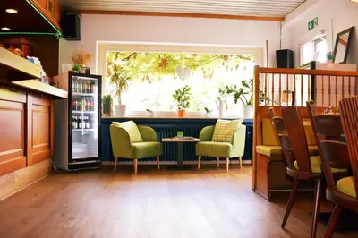 Ein Sitzbereich in der Unterkunft Hotel Emmerich