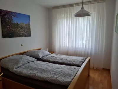 Ein Bett oder Betten in einem Zimmer der Unterkunft Ferienhaus Am Reilsbach