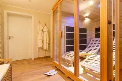 Ein Bett oder Betten in einem Zimmer der Unterkunft Ferienwohnung Eifelurlaub