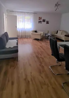 Ein Sitzbereich in der Unterkunft Apartment Koblenz