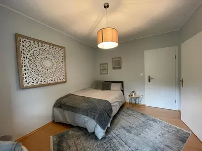 Ein Bett oder Betten in einem Zimmer der Unterkunft Ferienapartment Helling