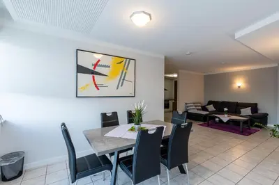 Ein Sitzbereich in der Unterkunft Ferienwohnung Hörning