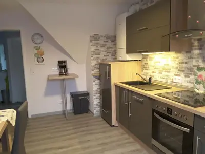 Küche/Küchenzeile in der Unterkunft Ferienwohnung Sabine