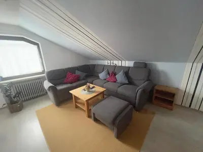 Ein Sitzbereich in der Unterkunft Gästehaus Steuer