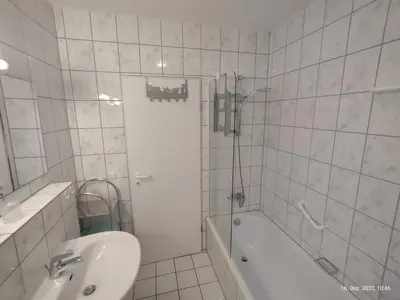 Ein Badezimmer in der Unterkunft Ferienwohnung am Hofgarten