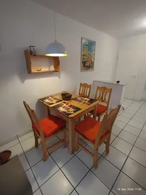 Ein Sitzbereich in der Unterkunft Ferienwohnung am Hofgarten
