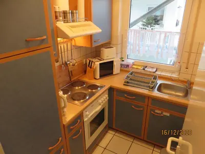Küche/Küchenzeile in der Unterkunft Ferienwohnung am Hofgarten