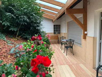 Ein Garten an der Unterkunft Moselina Ferienwohnungen