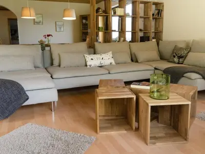 Ein Sitzbereich in der Unterkunft Haus Wilder Hunsrück