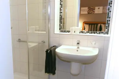 Ein Badezimmer in der Unterkunft Gästehaus Kickert