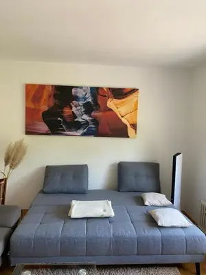Ein Sitzbereich in der Unterkunft Casa Royale, Boxspring, WiFi, XXL-Parking, E-Wallbox
