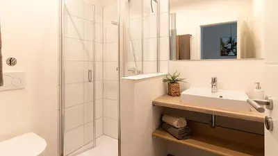 Ein Badezimmer in der Unterkunft Gästehaus Simonis