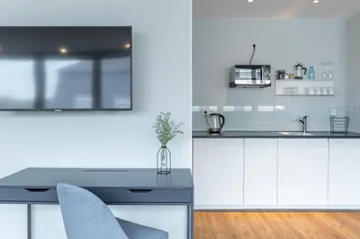 Küche/Küchenzeile in der Unterkunft Apartments Trier